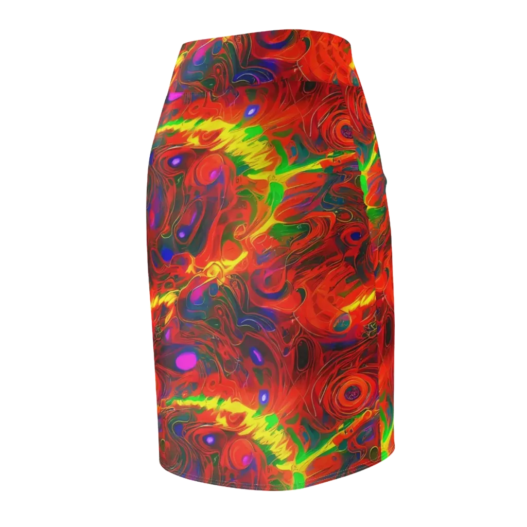 Blampied Blaze on Pencil Skirt — Back Side