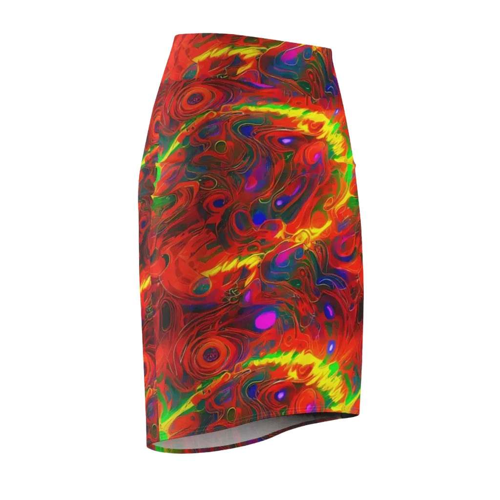 Blampied Blaze on Pencil Skirt — Front Side
