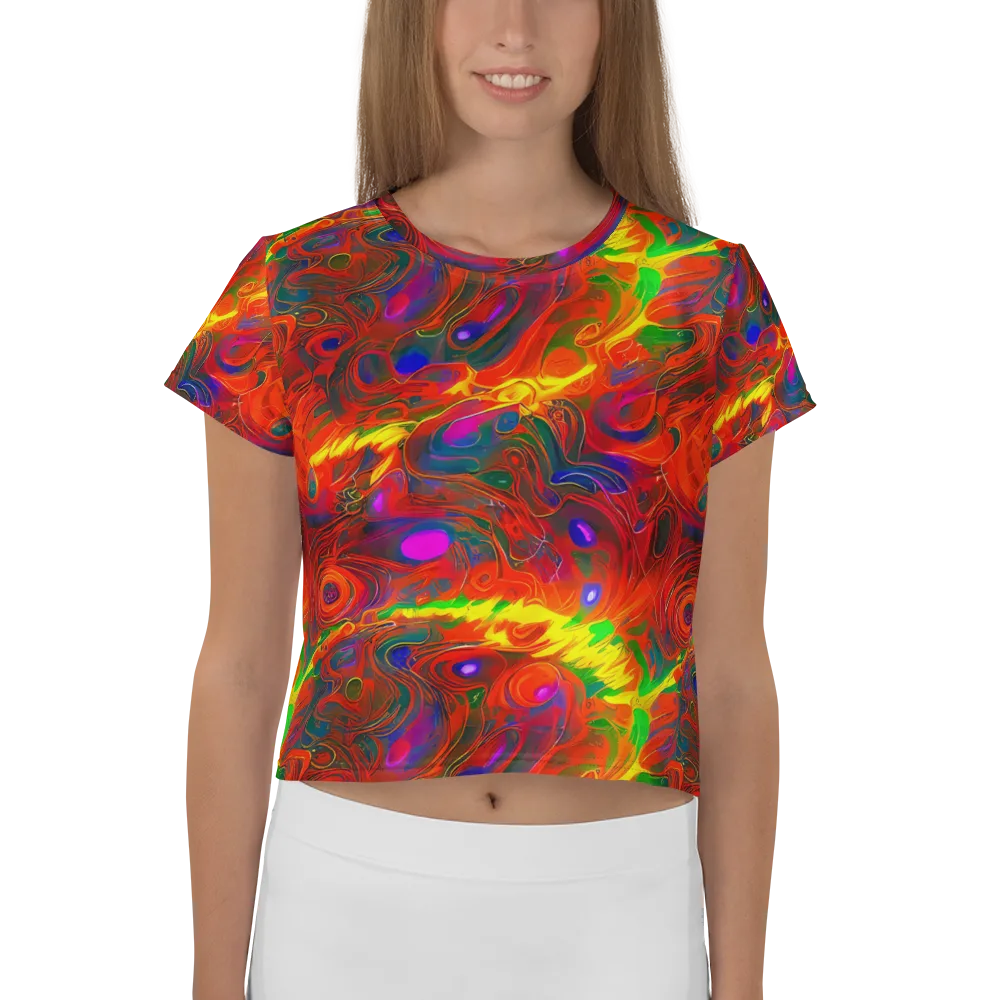 Blampied Blaze on Crop Tee — Front