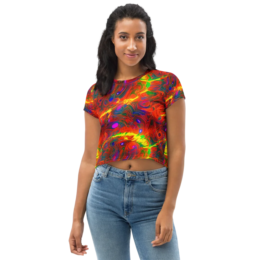 Blampied Blaze on Crop Tee — Front
