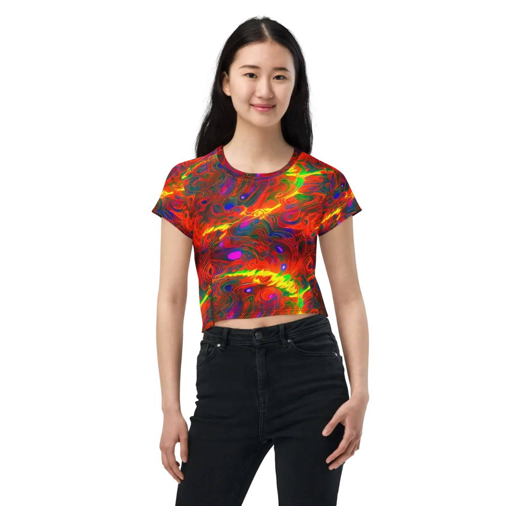 Blampied Blaze on Crop Tee — Front