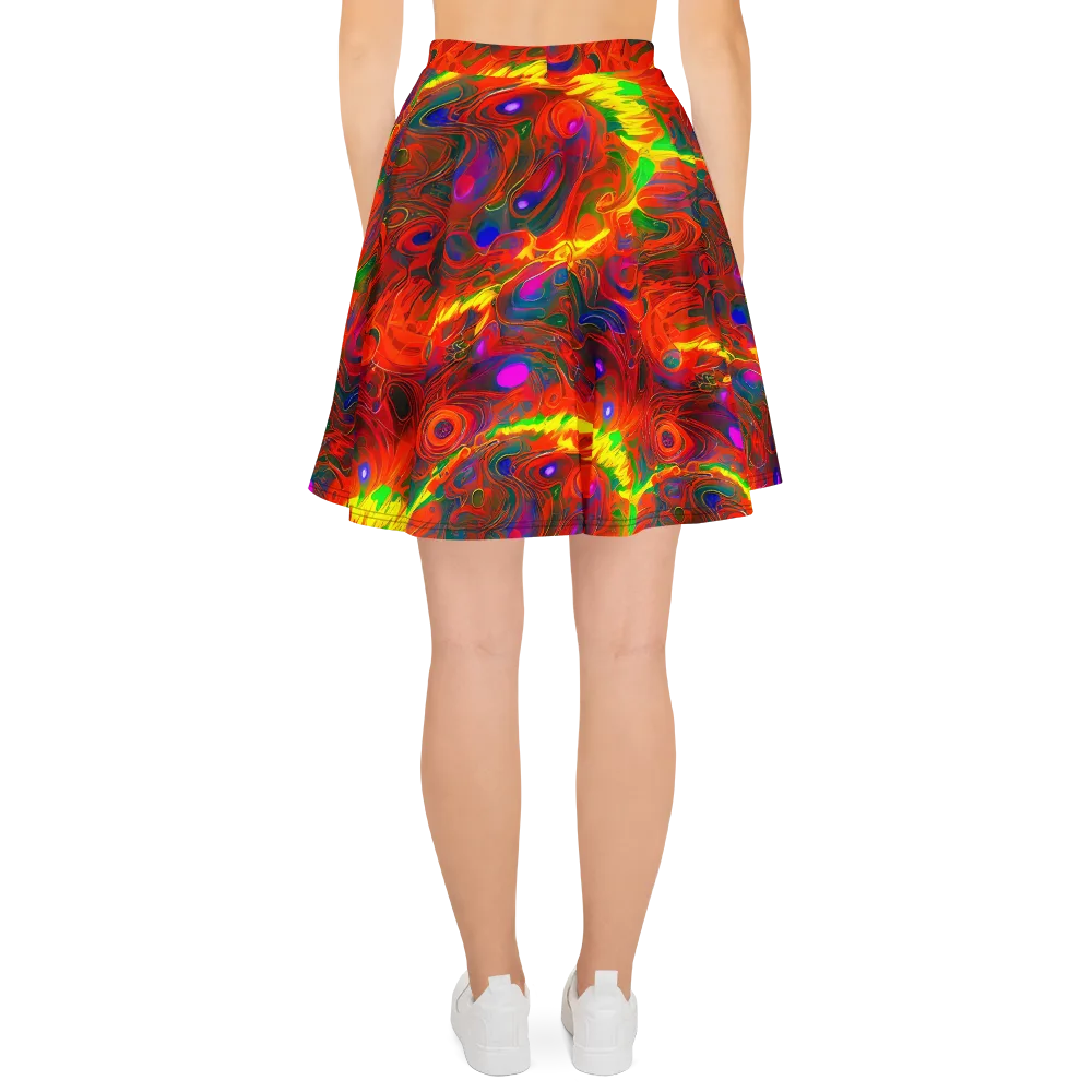 Blampied Blaze on Skater Skirt — Back
