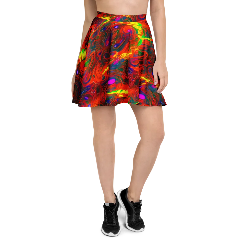 Blampied Blaze on Skater Skirt — Front