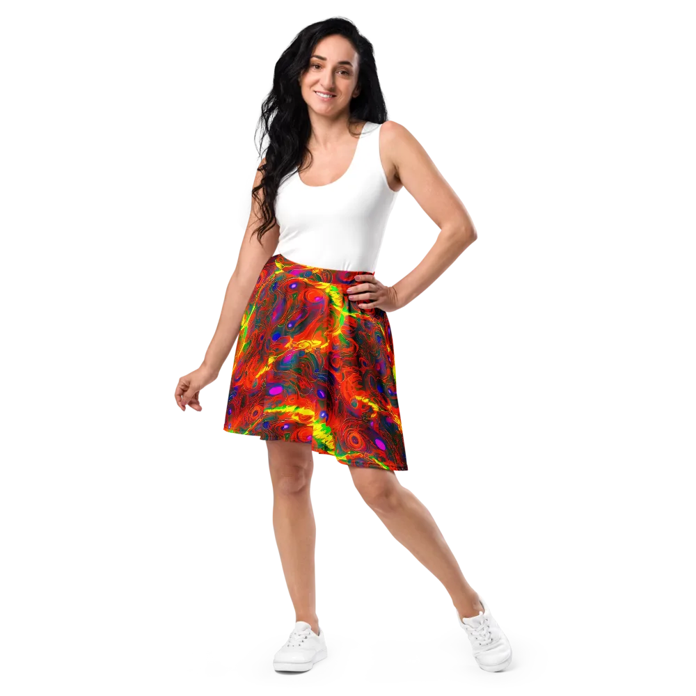 Blampied Blaze on Skater Skirt — Front
