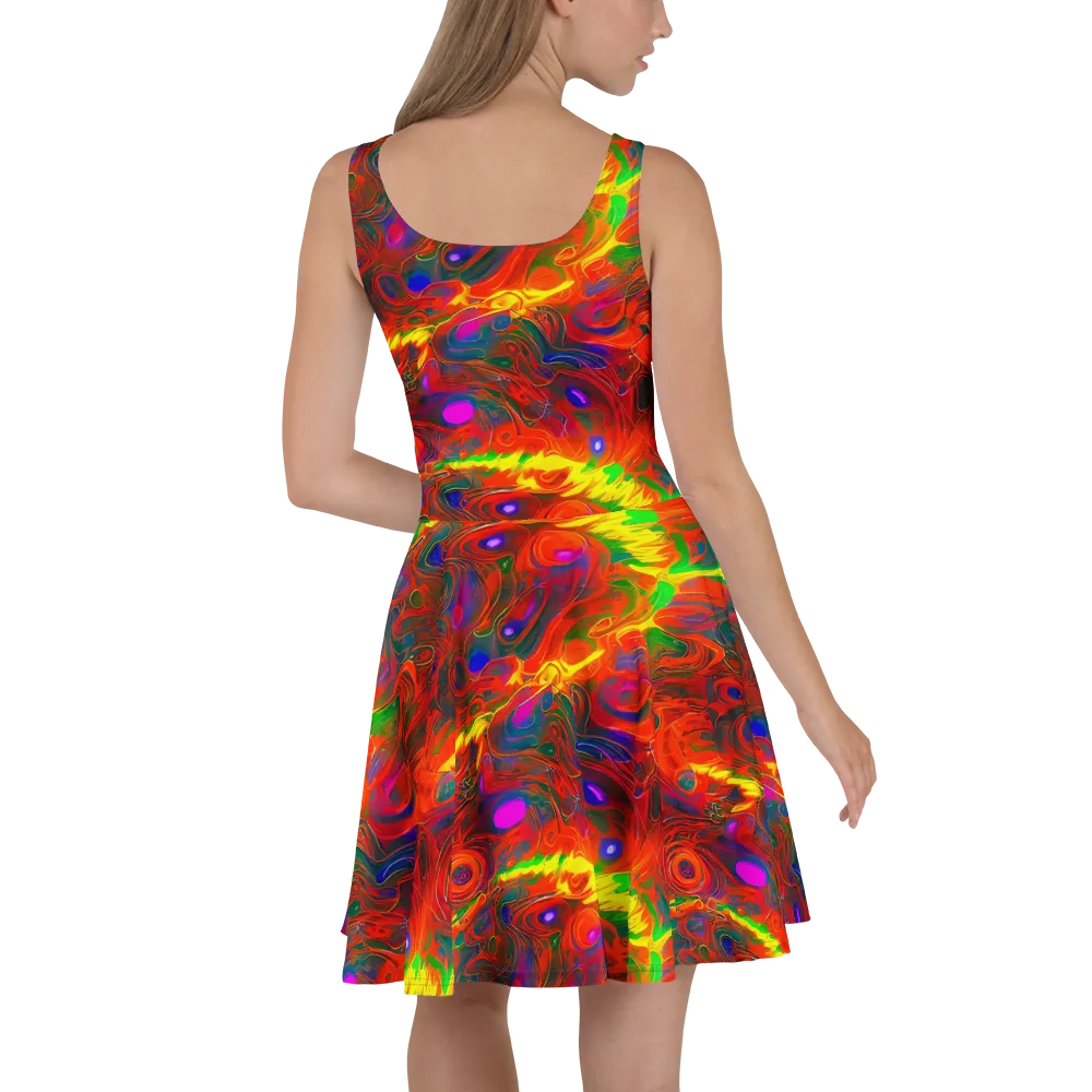 Blampied Blaze on Skater Dress — Back