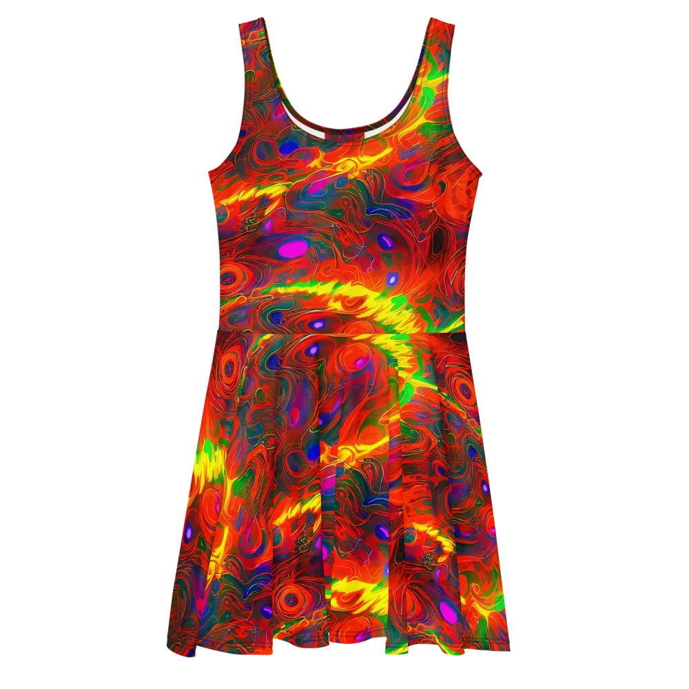 Blampied Blaze on Skater Dress — Front