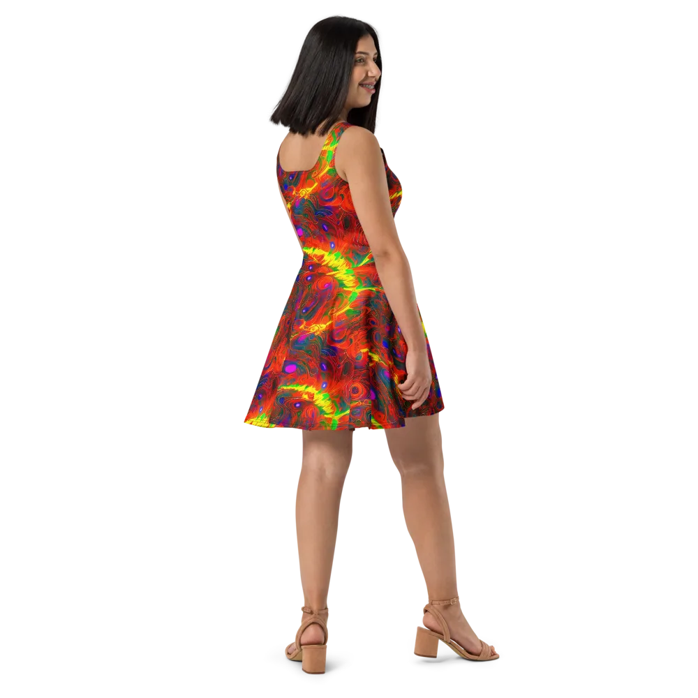 Blampied Blaze on Skater Dress — Right