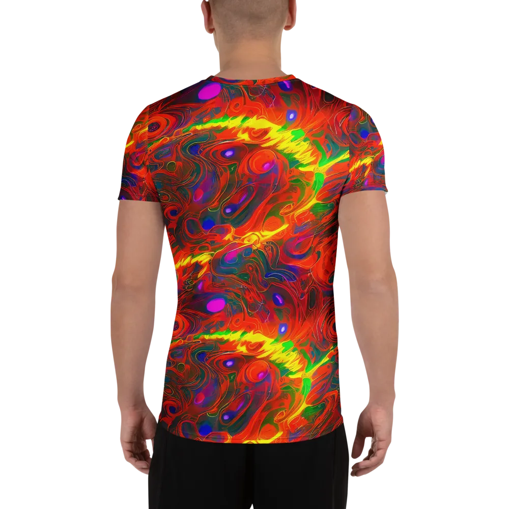 Blampied Blaze on Men's Athletic T-Shirt — Back