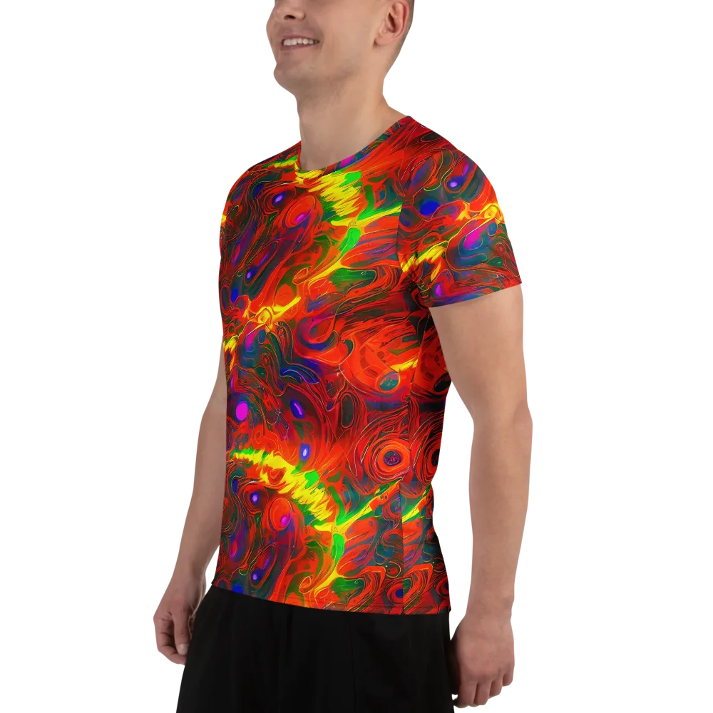 Blampied Blaze on Men's Athletic T-Shirt — Left