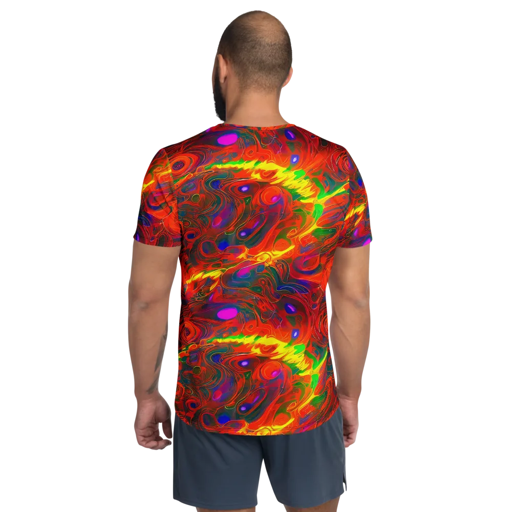Blampied Blaze on Men's Athletic T-Shirt — Back