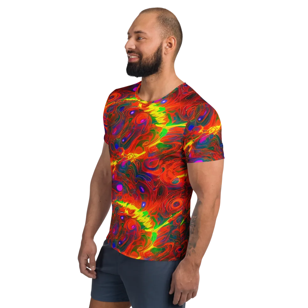 Blampied Blaze on Men's Athletic T-Shirt — Left
