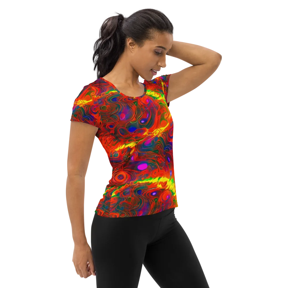 Blampied Blaze on Women's Athletic T-Shirt — Right