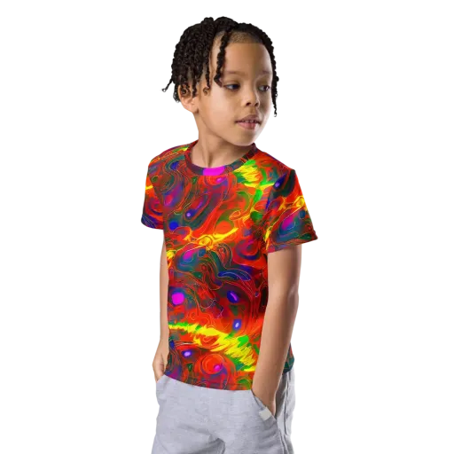 Blampied Blaze on a Kids Crew Neck T-Shirt