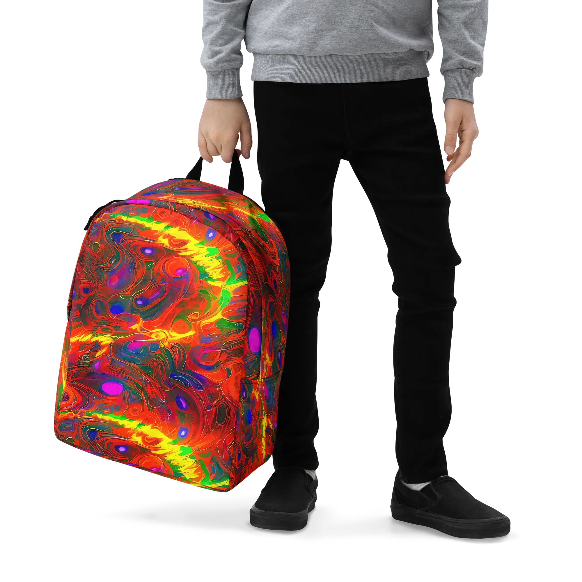 Blampied Blaze on Minimalist Backpack — Zoomed-in