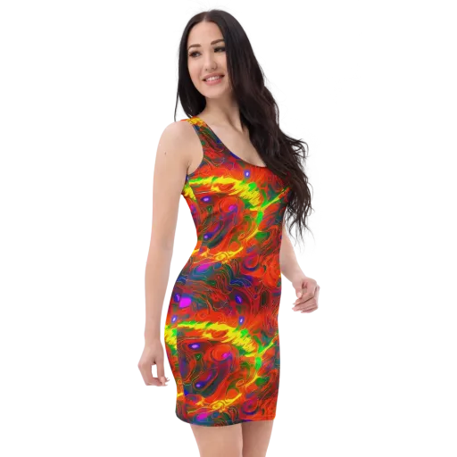 Blampied Blaze on a Bodycon Dress