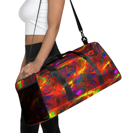 Blampied Blaze on a Duffle Bag