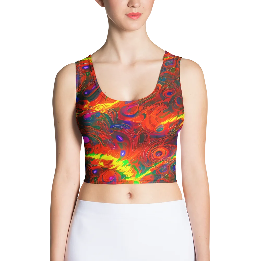 Blampied Blaze on Crop Top — Front