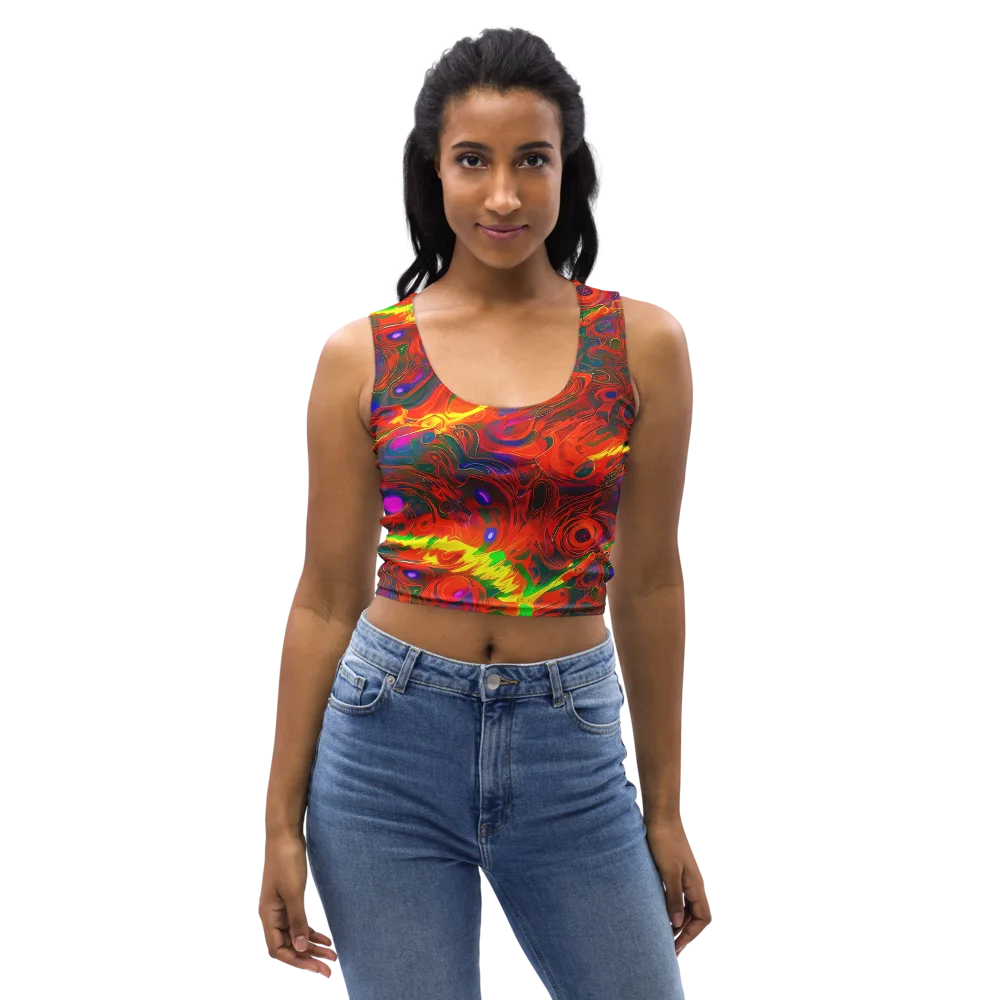 Blampied Blaze on Crop Top — Front