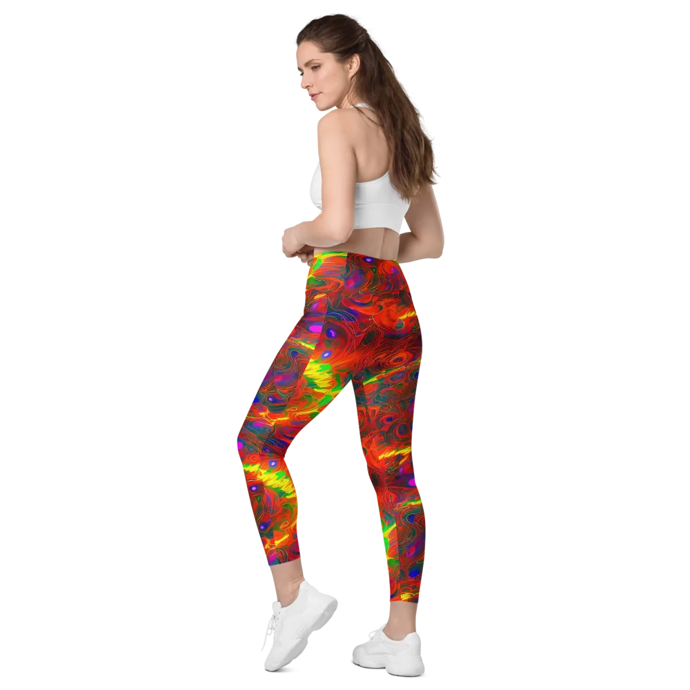 Blampied Blaze on Leggings with Pockets — Left Back