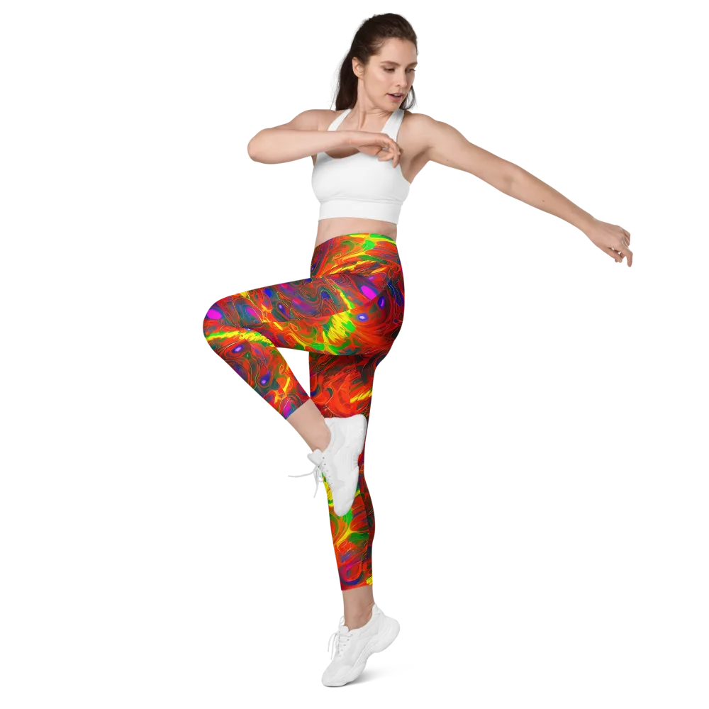 Blampied Blaze on Leggings with Pockets — Left Front