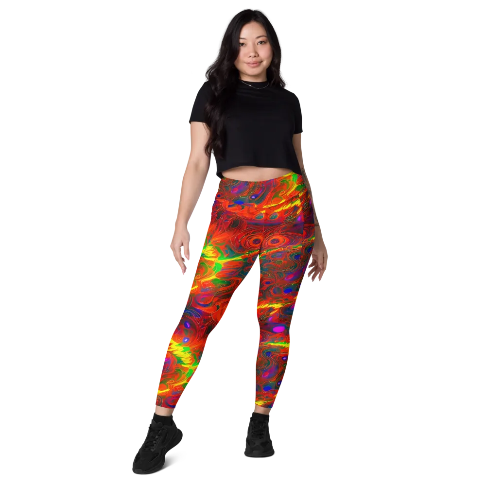 Blampied Blaze on Leggings with Pockets — Front