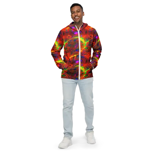 Blampied Blaze on a Men's Windbreaker