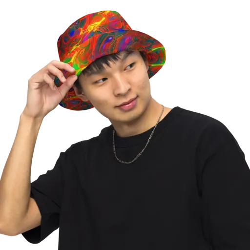 Blampied Blaze on a Reversible Bucket Hat