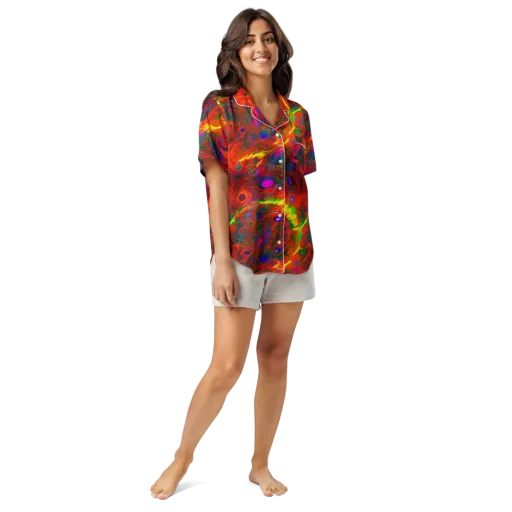 Blampied Blaze on a Women's Short Sleeve Pajama Top