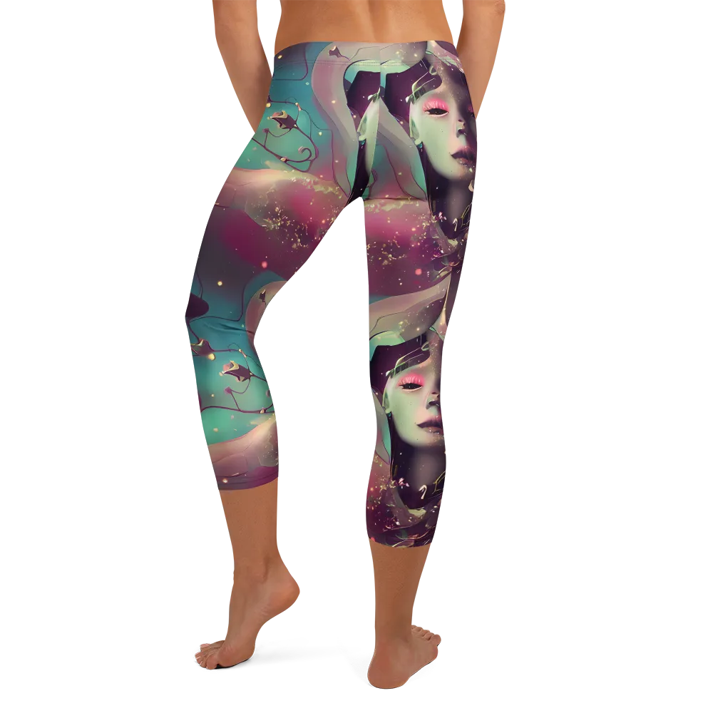 Nouveau Galaxy on Capri Leggings — Back