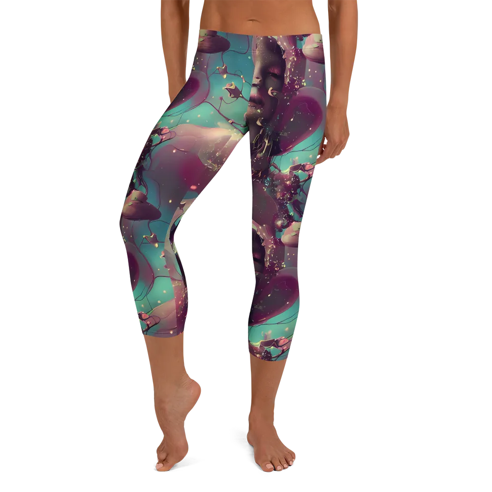 Nouveau Galaxy on Capri Leggings — Front
