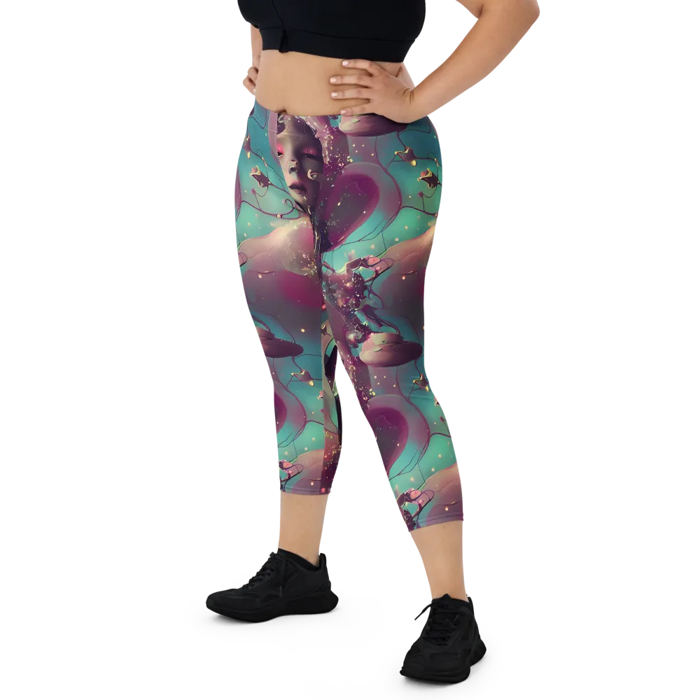 Nouveau Galaxy on Capri Leggings — Front