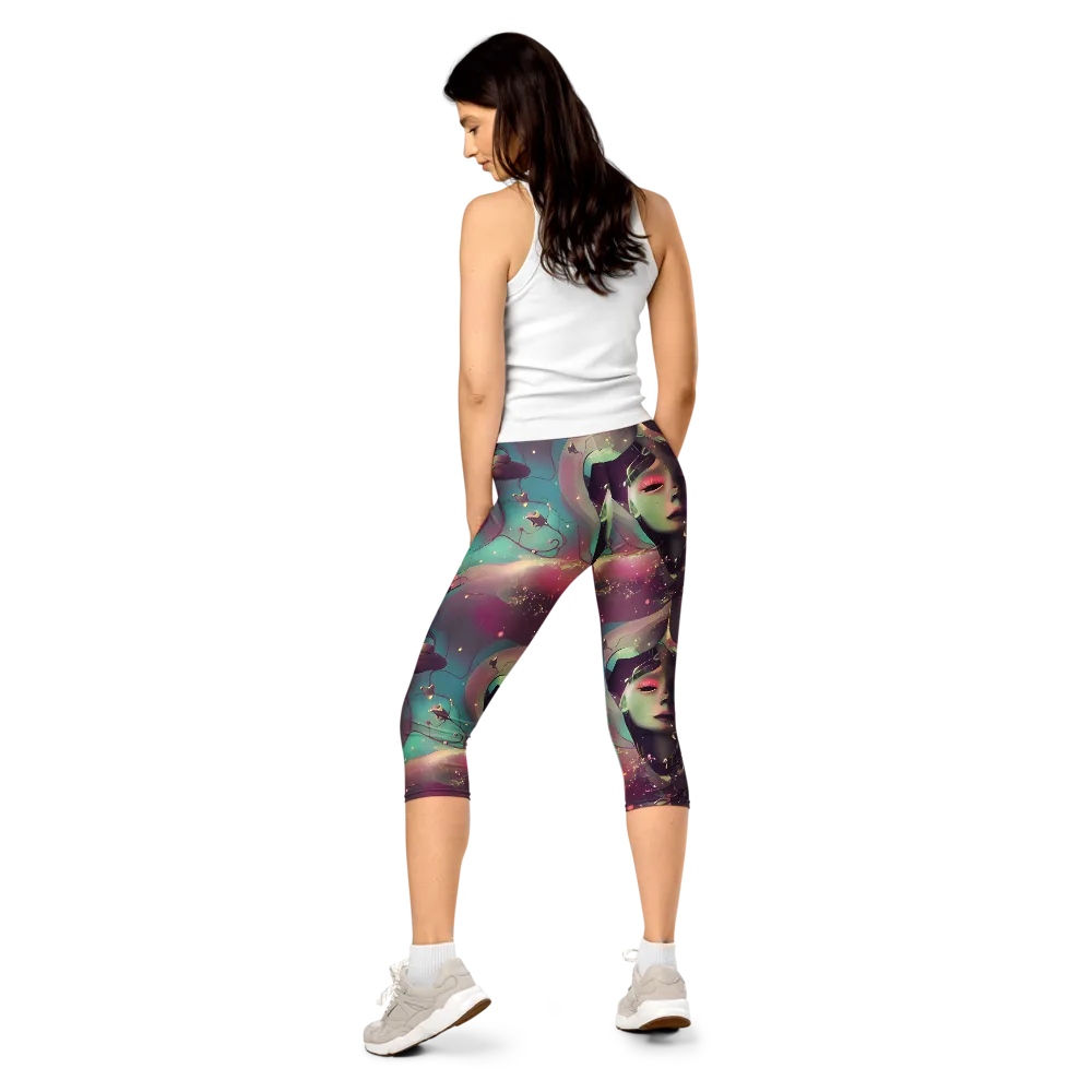 Nouveau Galaxy on Capri Leggings — Back