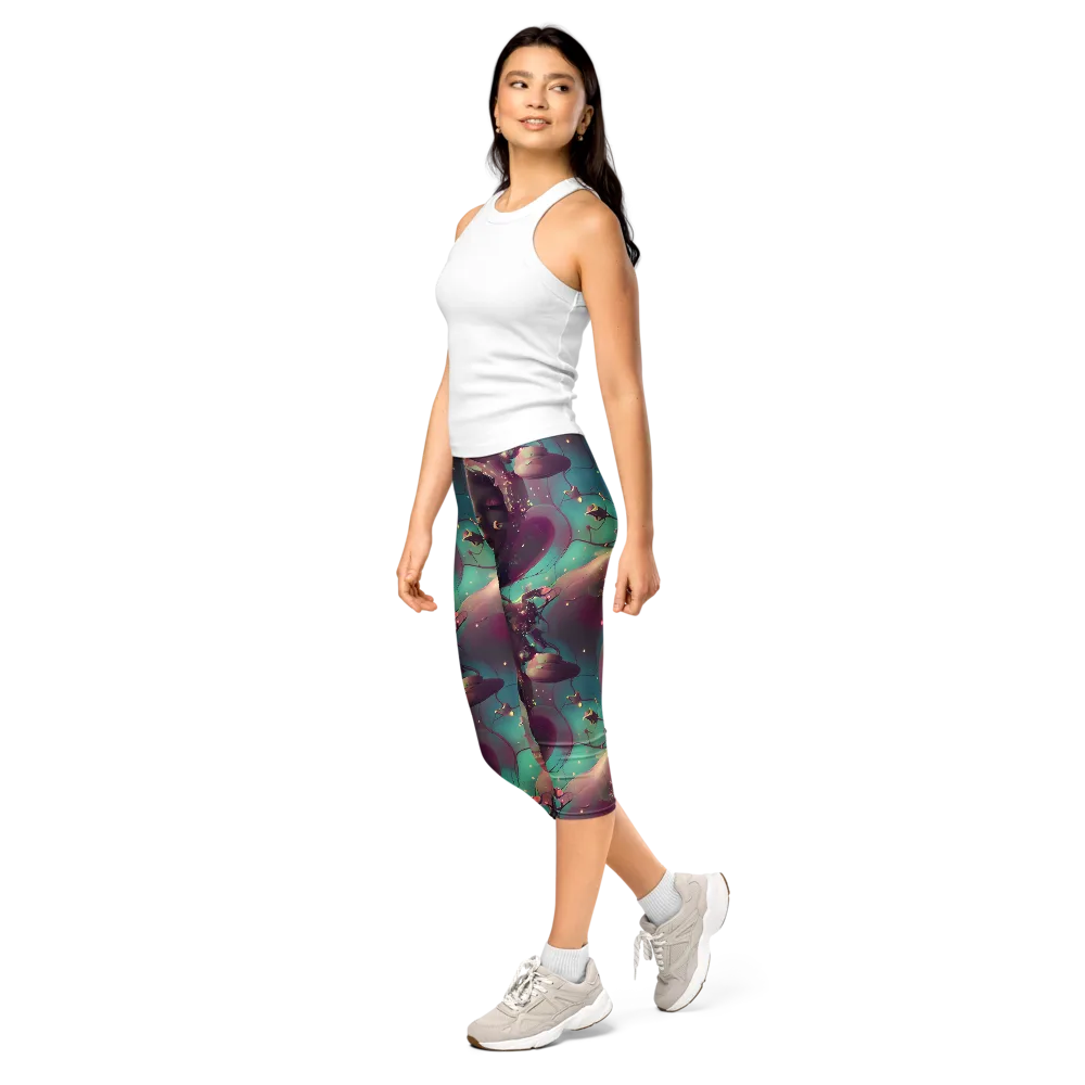 Nouveau Galaxy on Capri Leggings — Left Front