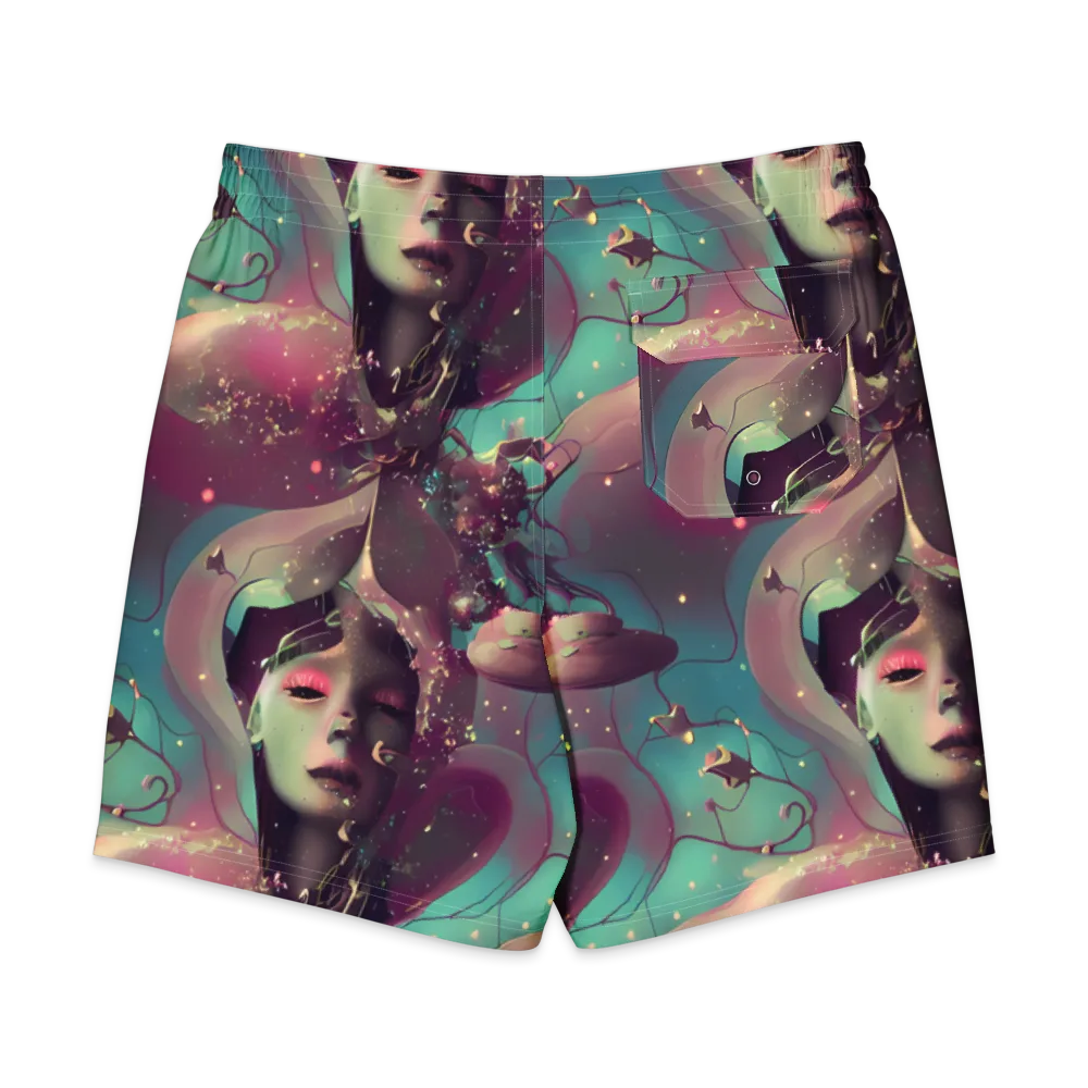 Nouveau Galaxy on Men's Board Shorts — Back