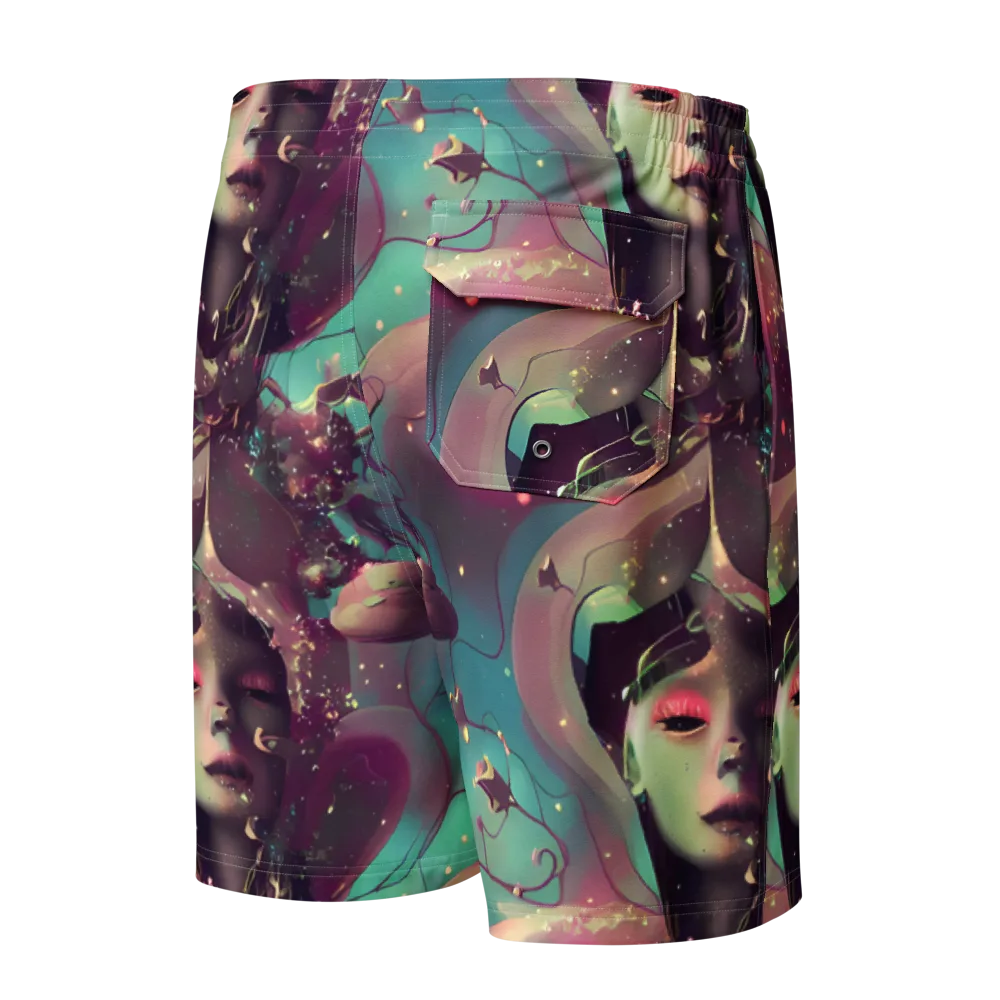 Nouveau Galaxy on Men's Board Shorts — Back