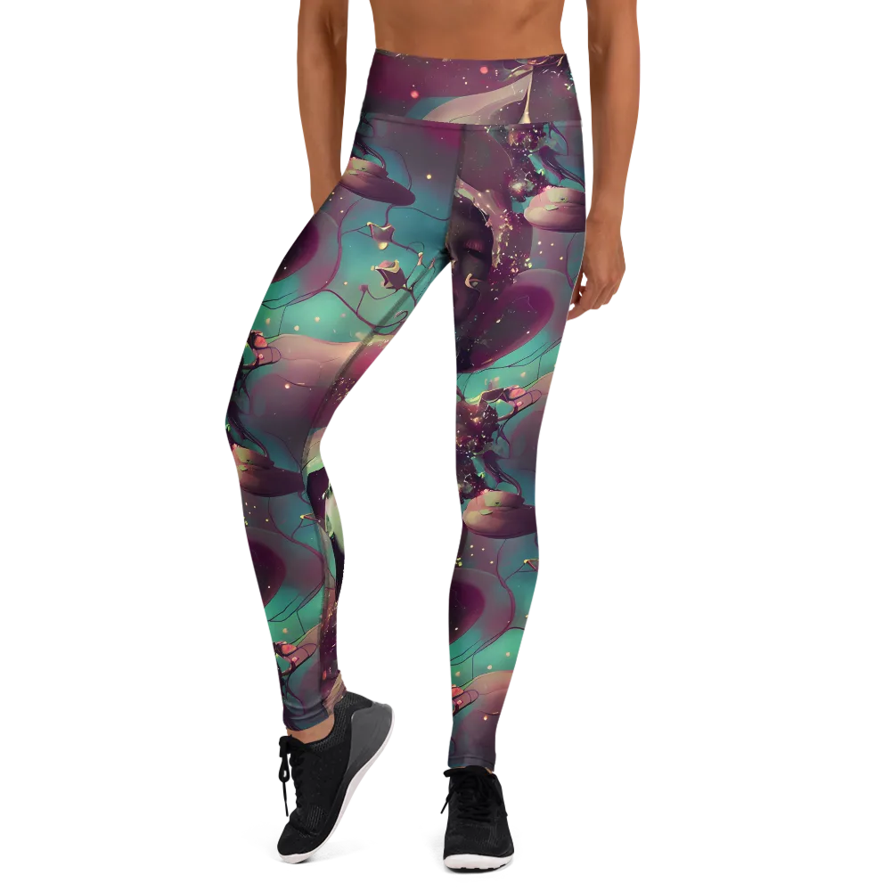 Nouveau Galaxy on Yoga Leggings — Front