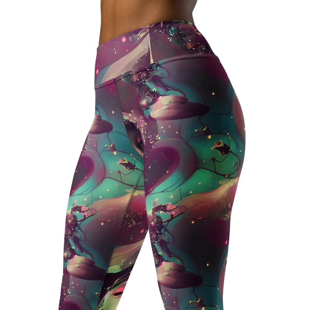 Nouveau Galaxy on Yoga Leggings — Left Front