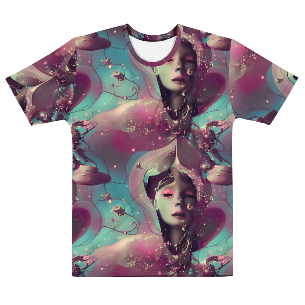 Nouveau Galaxy on Men's Cotton Crew Neck T-Shirt — Front