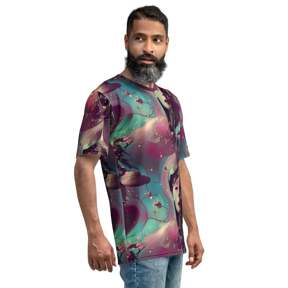 Nouveau Galaxy on Men's Crew Neck T-Shirt — Right