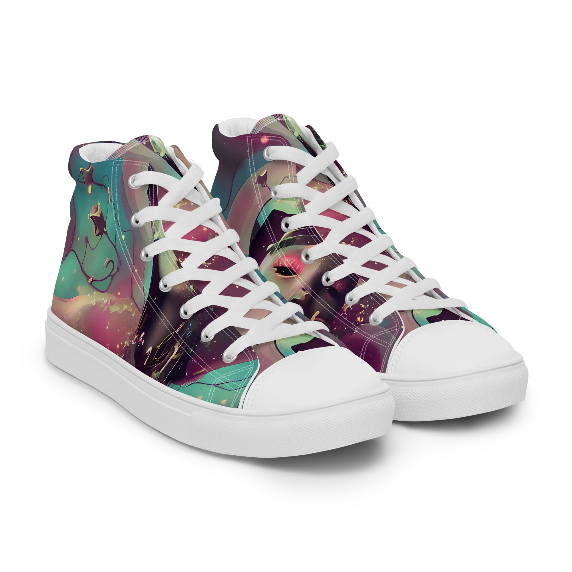Nouveau Galaxy on Men's High Top Canvas Shoes — Right Front