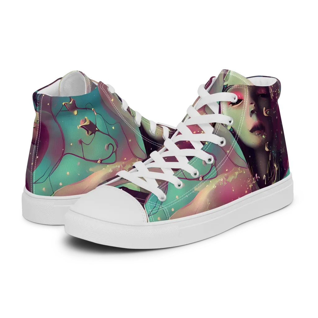 Nouveau Galaxy on Men's High Top Canvas Shoes — Left