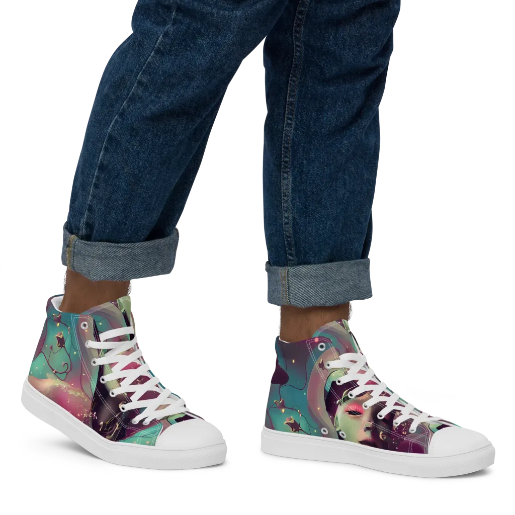 Nouveau Galaxy on Men's High Top Canvas Shoes — Right