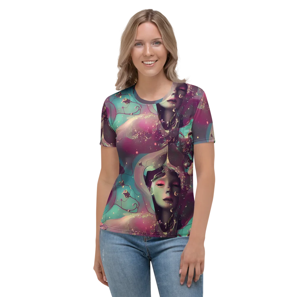 Nouveau Galaxy on Women's Crew Neck T-Shirt — Front