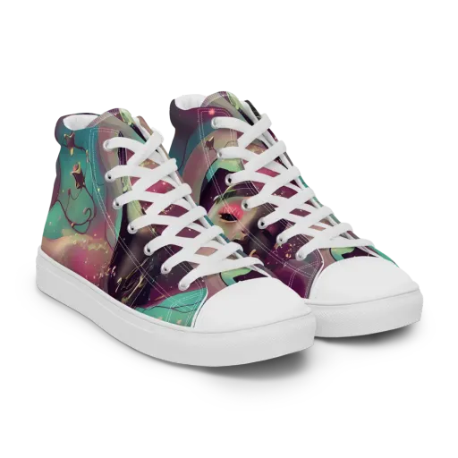 Nouveau Galaxy on a Women's High Top Canvas Shoes