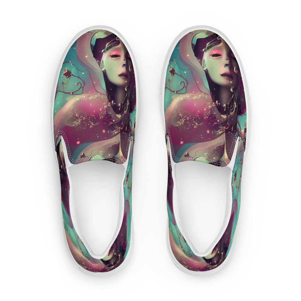 Nouveau Galaxy on Men's Slip-On Canvas Shoes — Front