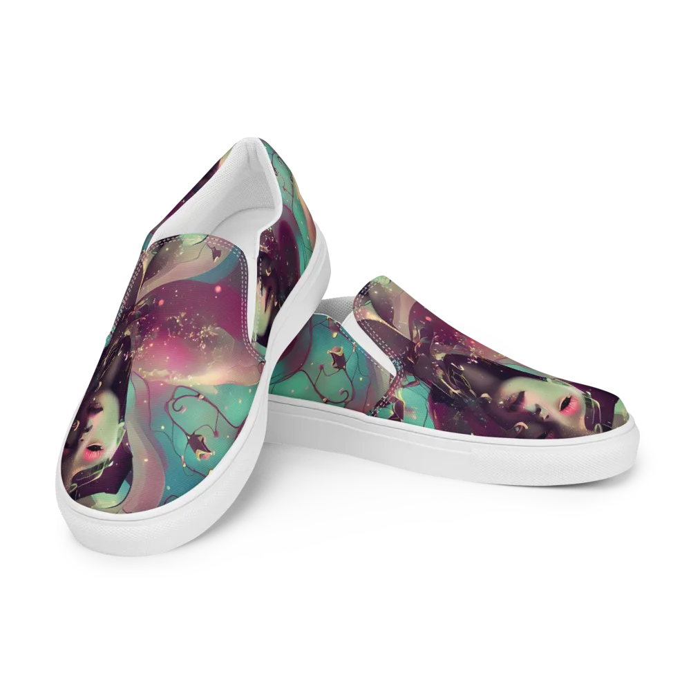Nouveau Galaxy on Men's Slip-On Canvas Shoes — Left Front