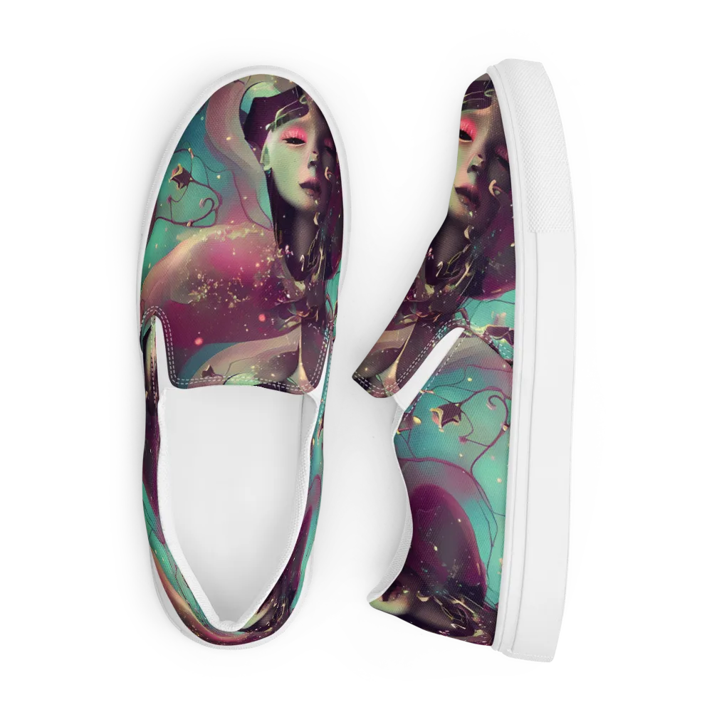 Nouveau Galaxy on Men's Slip-On Canvas Shoes — Front