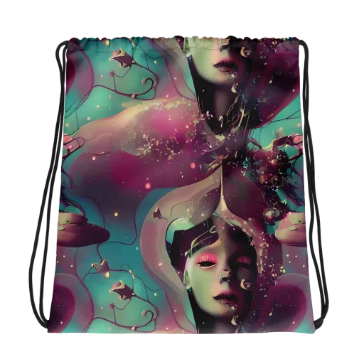 Nouveau Galaxy on a Drawstring Bag