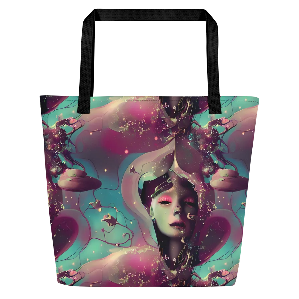Nouveau Galaxy on Large Tote Bag W/ Pocket — Front