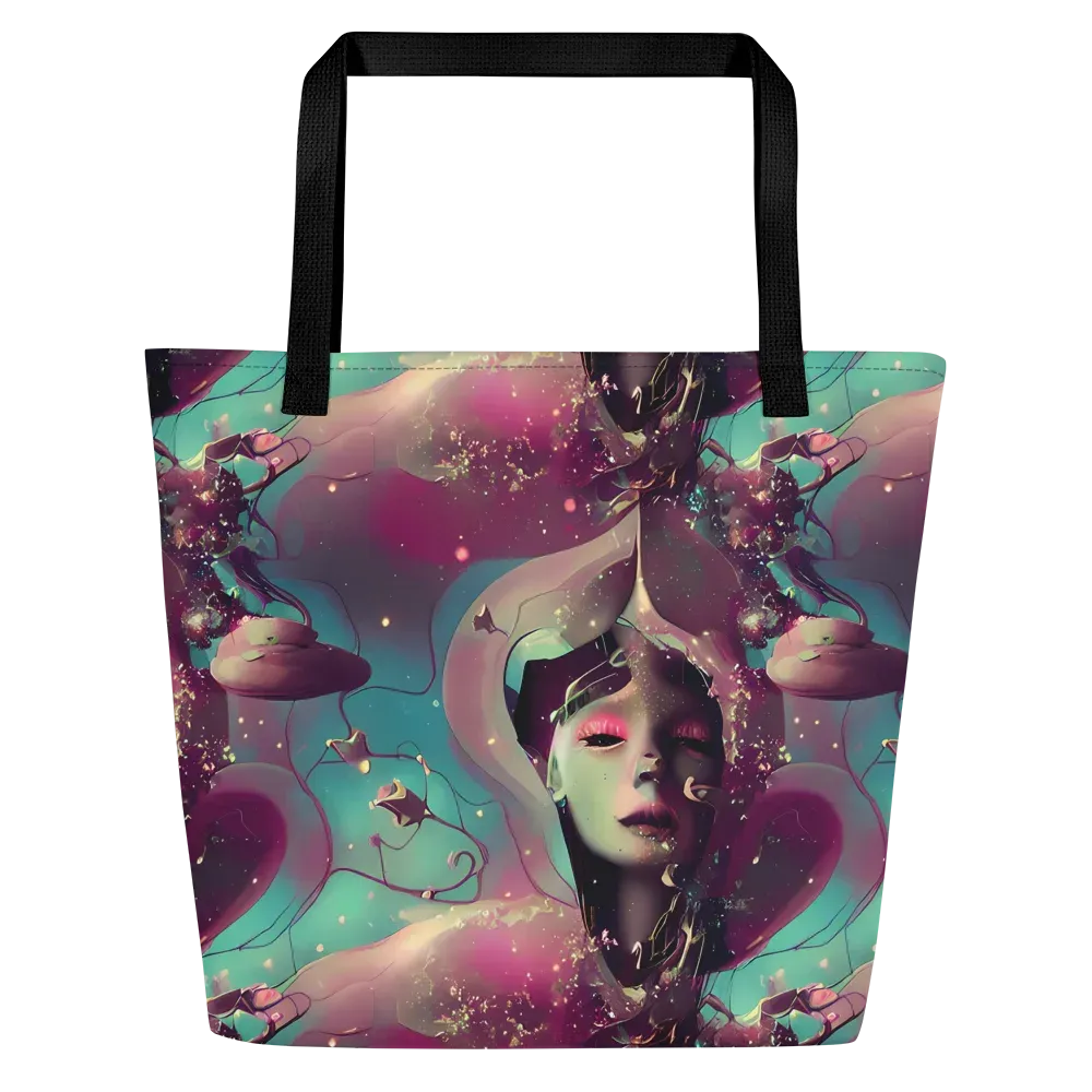 Nouveau Galaxy on Large Tote Bag W/ Pocket — Front